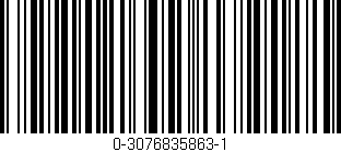 Código de barras (EAN, GTIN, SKU, ISBN): '0-3076835863-1'