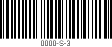 Código de barras (EAN, GTIN, SKU, ISBN): '0000-S-3'