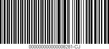 Código de barras (EAN, GTIN, SKU, ISBN): '000000000000008281-CJ'