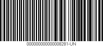 Código de barras (EAN, GTIN, SKU, ISBN): '000000000000008281-UN'