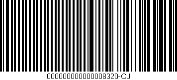 Código de barras (EAN, GTIN, SKU, ISBN): '000000000000008320-CJ'