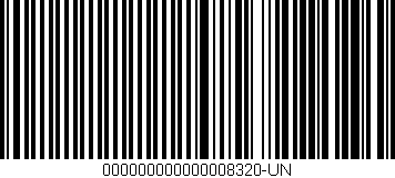 Código de barras (EAN, GTIN, SKU, ISBN): '000000000000008320-UN'