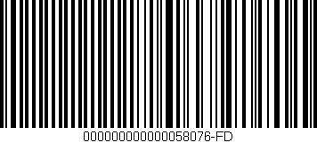 Código de barras (EAN, GTIN, SKU, ISBN): '000000000000058076-FD'