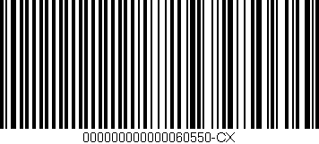Código de barras (EAN, GTIN, SKU, ISBN): '000000000000060550-CX'