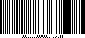 Código de barras (EAN, GTIN, SKU, ISBN): '000000000000070700-UN'