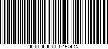 Código de barras (EAN, GTIN, SKU, ISBN): '000000000000071544-CJ'