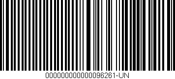 Código de barras (EAN, GTIN, SKU, ISBN): '000000000000096261-UN'