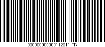 Código de barras (EAN, GTIN, SKU, ISBN): '000000000000112011-FR'