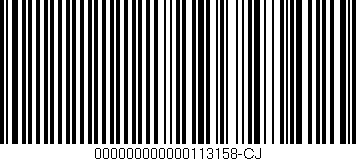 Código de barras (EAN, GTIN, SKU, ISBN): '000000000000113158-CJ'