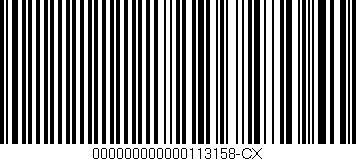 Código de barras (EAN, GTIN, SKU, ISBN): '000000000000113158-CX'