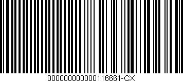 Código de barras (EAN, GTIN, SKU, ISBN): '000000000000116661-CX'
