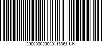 Código de barras (EAN, GTIN, SKU, ISBN): '000000000000116661-UN'