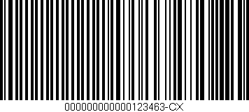 Código de barras (EAN, GTIN, SKU, ISBN): '000000000000123463-CX'