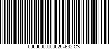 Código de barras (EAN, GTIN, SKU, ISBN): '000000000000294683-CX'