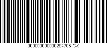 Código de barras (EAN, GTIN, SKU, ISBN): '000000000000294705-CX'