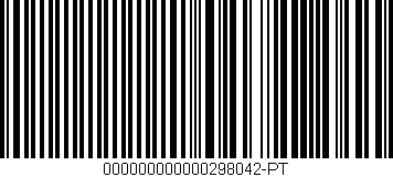 Código de barras (EAN, GTIN, SKU, ISBN): '000000000000298042-PT'