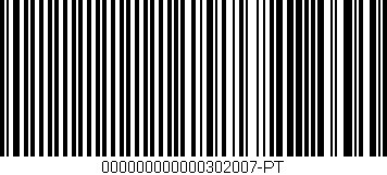 Código de barras (EAN, GTIN, SKU, ISBN): '000000000000302007-PT'