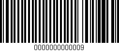 Código de barras (EAN, GTIN, SKU, ISBN): '0000000000009'