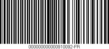 Código de barras (EAN, GTIN, SKU, ISBN): '000000000000910092-FR'