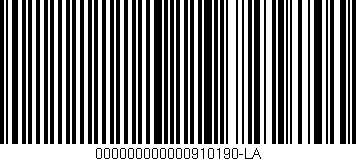Código de barras (EAN, GTIN, SKU, ISBN): '000000000000910190-LA'