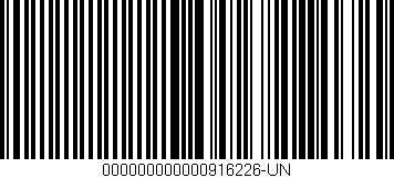Código de barras (EAN, GTIN, SKU, ISBN): '000000000000916226-UN'