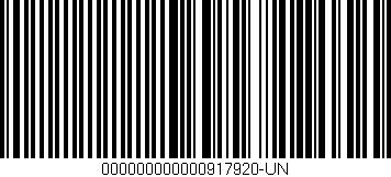 Código de barras (EAN, GTIN, SKU, ISBN): '000000000000917920-UN'