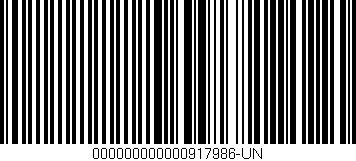 Código de barras (EAN, GTIN, SKU, ISBN): '000000000000917986-UN'