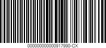 Código de barras (EAN, GTIN, SKU, ISBN): '000000000000917990-CX'