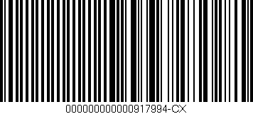Código de barras (EAN, GTIN, SKU, ISBN): '000000000000917994-CX'