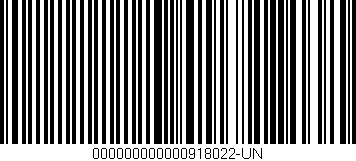 Código de barras (EAN, GTIN, SKU, ISBN): '000000000000918022-UN'