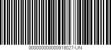 Código de barras (EAN, GTIN, SKU, ISBN): '000000000000918027-UN'