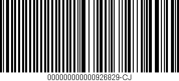 Código de barras (EAN, GTIN, SKU, ISBN): '000000000000926829-CJ'