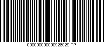 Código de barras (EAN, GTIN, SKU, ISBN): '000000000000926829-FR'