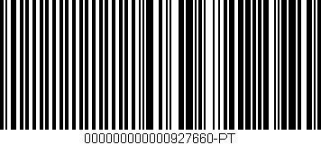 Código de barras (EAN, GTIN, SKU, ISBN): '000000000000927660-PT'