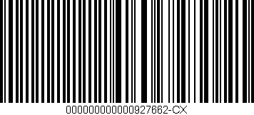 Código de barras (EAN, GTIN, SKU, ISBN): '000000000000927662-CX'