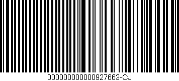 Código de barras (EAN, GTIN, SKU, ISBN): '000000000000927663-CJ'