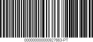 Código de barras (EAN, GTIN, SKU, ISBN): '000000000000927663-PT'