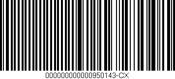 Código de barras (EAN, GTIN, SKU, ISBN): '000000000000950143-CX'