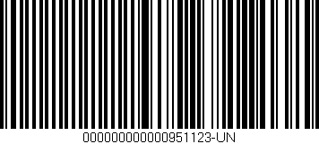 Código de barras (EAN, GTIN, SKU, ISBN): '000000000000951123-UN'