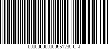 Código de barras (EAN, GTIN, SKU, ISBN): '000000000000951289-UN'