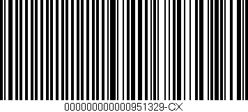 Código de barras (EAN, GTIN, SKU, ISBN): '000000000000951329-CX'