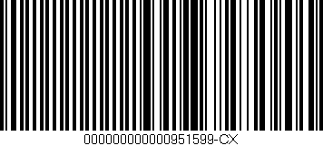 Código de barras (EAN, GTIN, SKU, ISBN): '000000000000951599-CX'