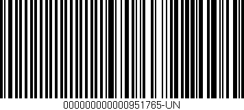Código de barras (EAN, GTIN, SKU, ISBN): '000000000000951765-UN'