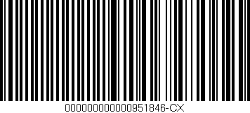 Código de barras (EAN, GTIN, SKU, ISBN): '000000000000951846-CX'