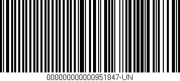 Código de barras (EAN, GTIN, SKU, ISBN): '000000000000951847-UN'