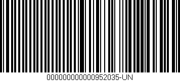 Código de barras (EAN, GTIN, SKU, ISBN): '000000000000952035-UN'