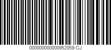 Código de barras (EAN, GTIN, SKU, ISBN): '000000000000952059-CJ'