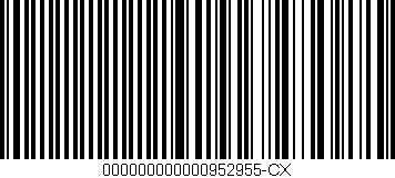 Código de barras (EAN, GTIN, SKU, ISBN): '000000000000952955-CX'