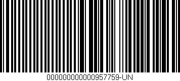 Código de barras (EAN, GTIN, SKU, ISBN): '000000000000957759-UN'