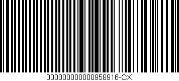 Código de barras (EAN, GTIN, SKU, ISBN): '000000000000958916-CX'
